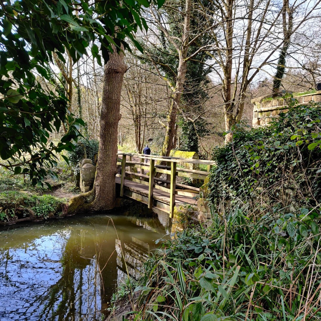 Small bridge out of Meanwood Park along the Meanwood Valley Trail