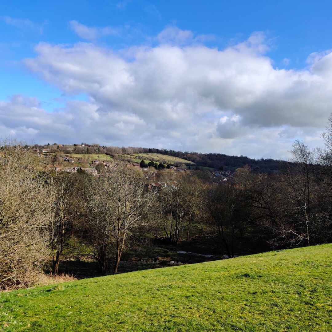 A view over Meanwood from Woodhouse Ridge along the Meanwood Valley Trail