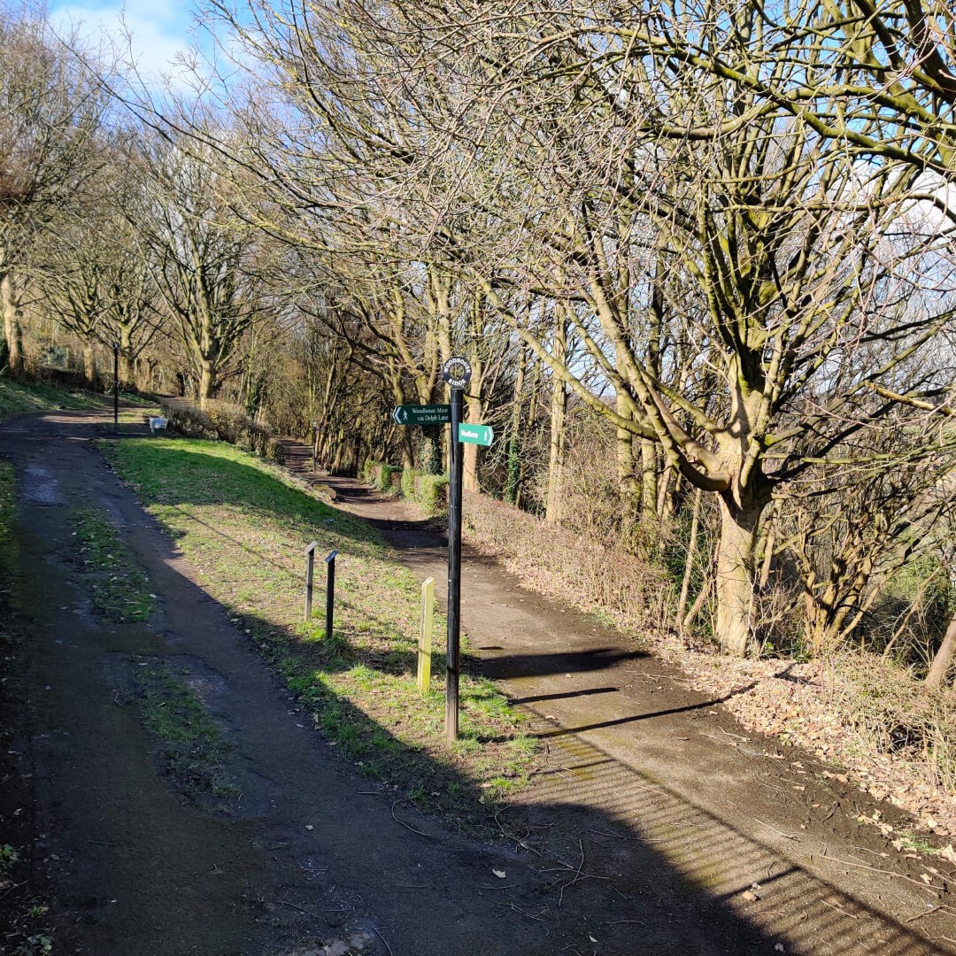 Entrance to Woodhouse Ridge for the Meanwood Valley Trail